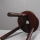 Brutalist tripod stool, solid pine, 1950s
