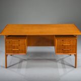 Teak Model 75 Desk from Omann Jun Møbelfabrik, 1960s