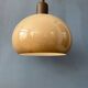 Suspension vintage en verre acrylique champignon beige