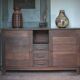 Enfilade Reconstruction René Gabriel. vintage wooden sideboard