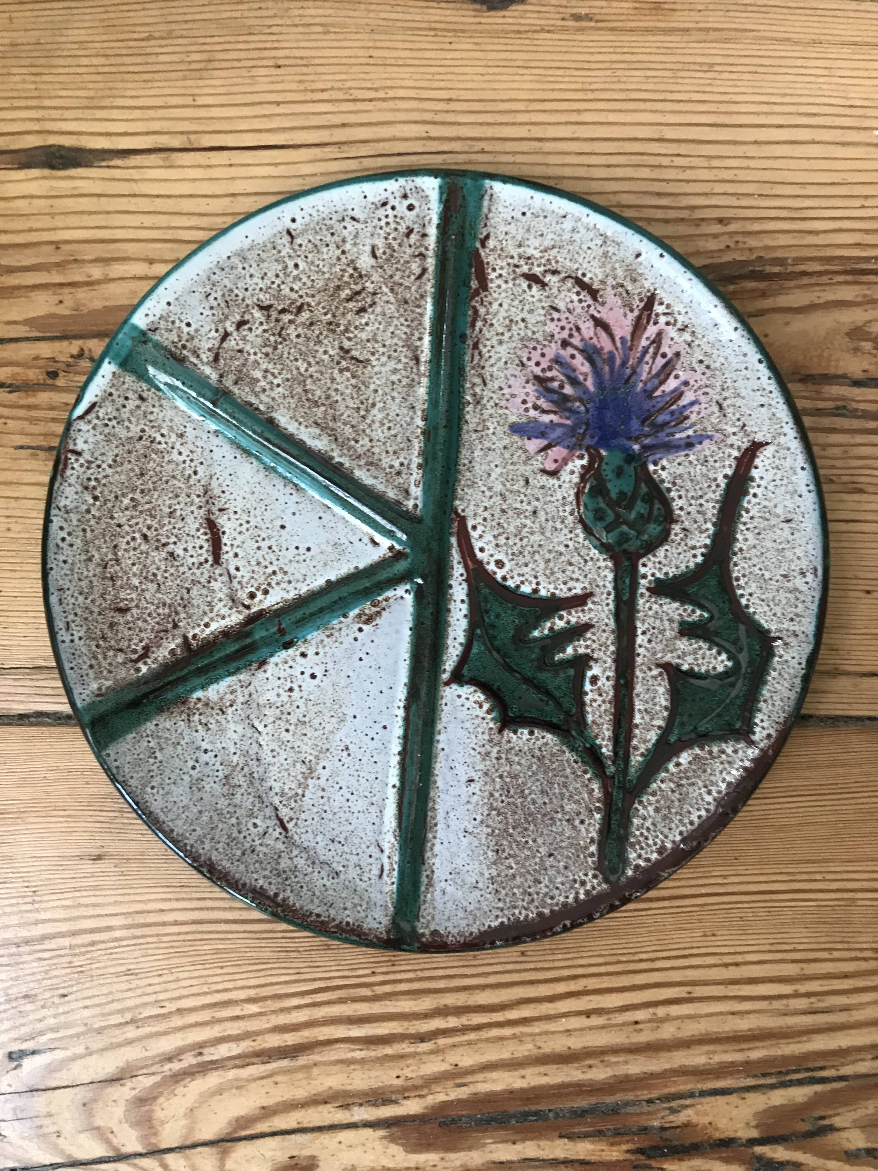 Set of 6 flat plates “Étienne Daniel” Vallauris