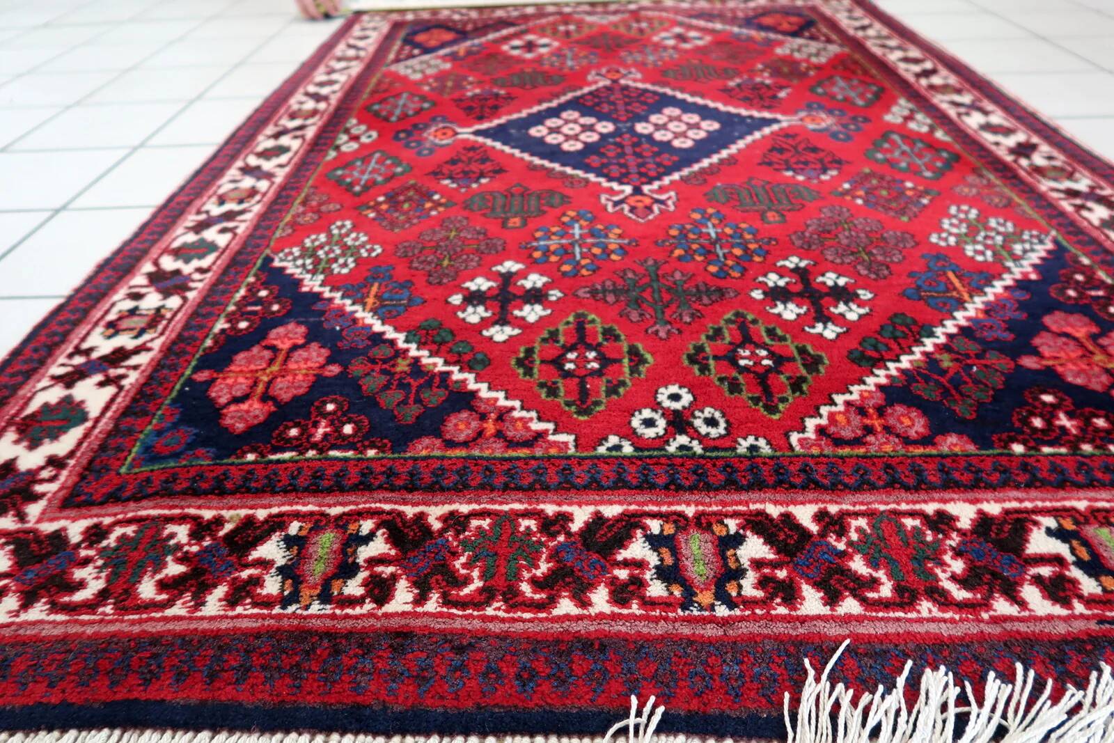 Handmade vintage Persian Joshagan rug 106cm x 159cm, 1970s
