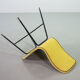 Élégante chaise d'appoint jaune italienne du milieu du siècle