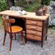 1950s desk with shelf and extension