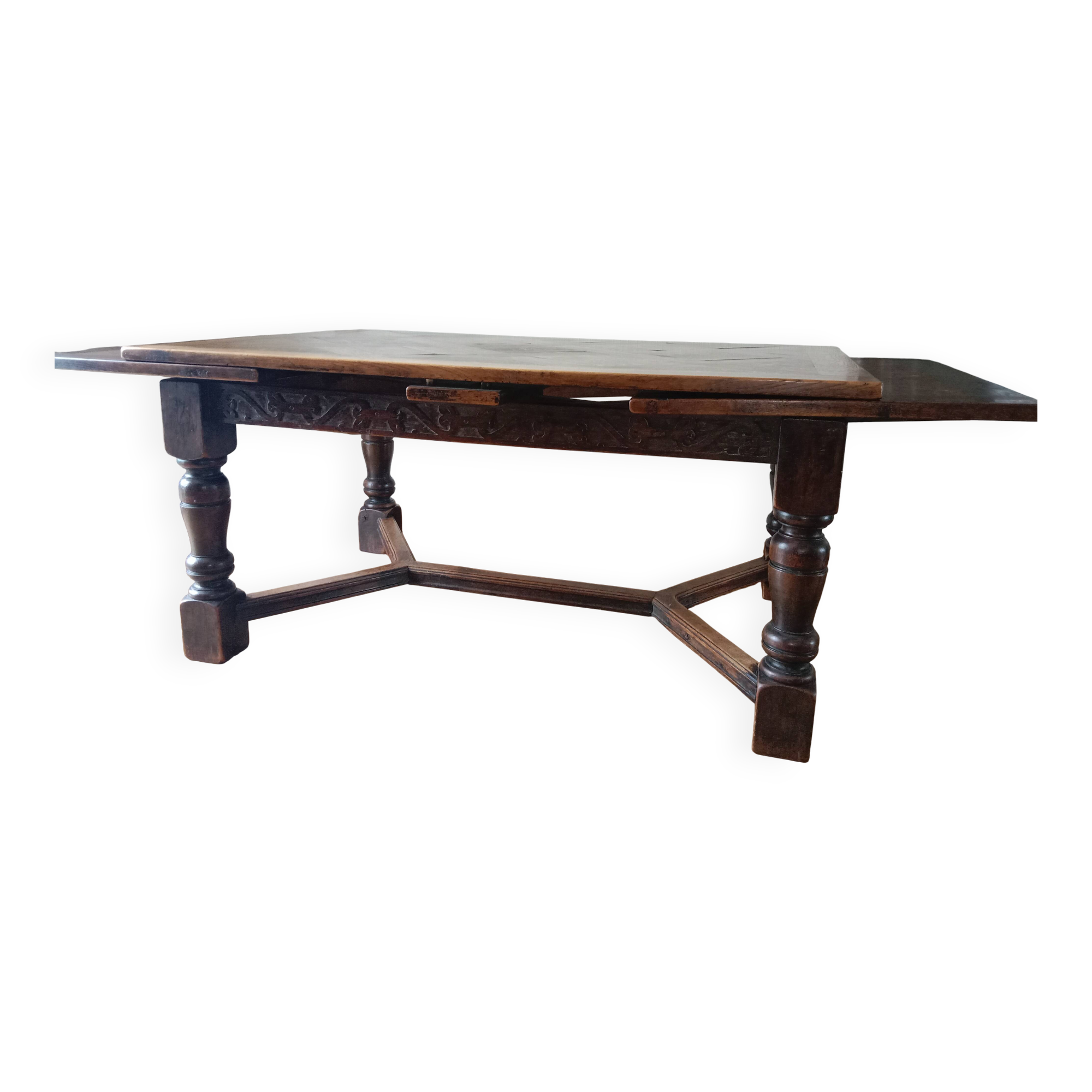 Solid oak dining table