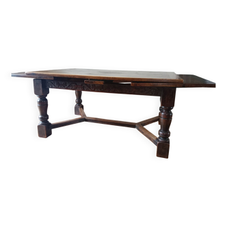 Solid oak dining table