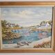 Oil Painting on Canvas Marine - Landscape Brittany - Doelan Signed J Courbon
