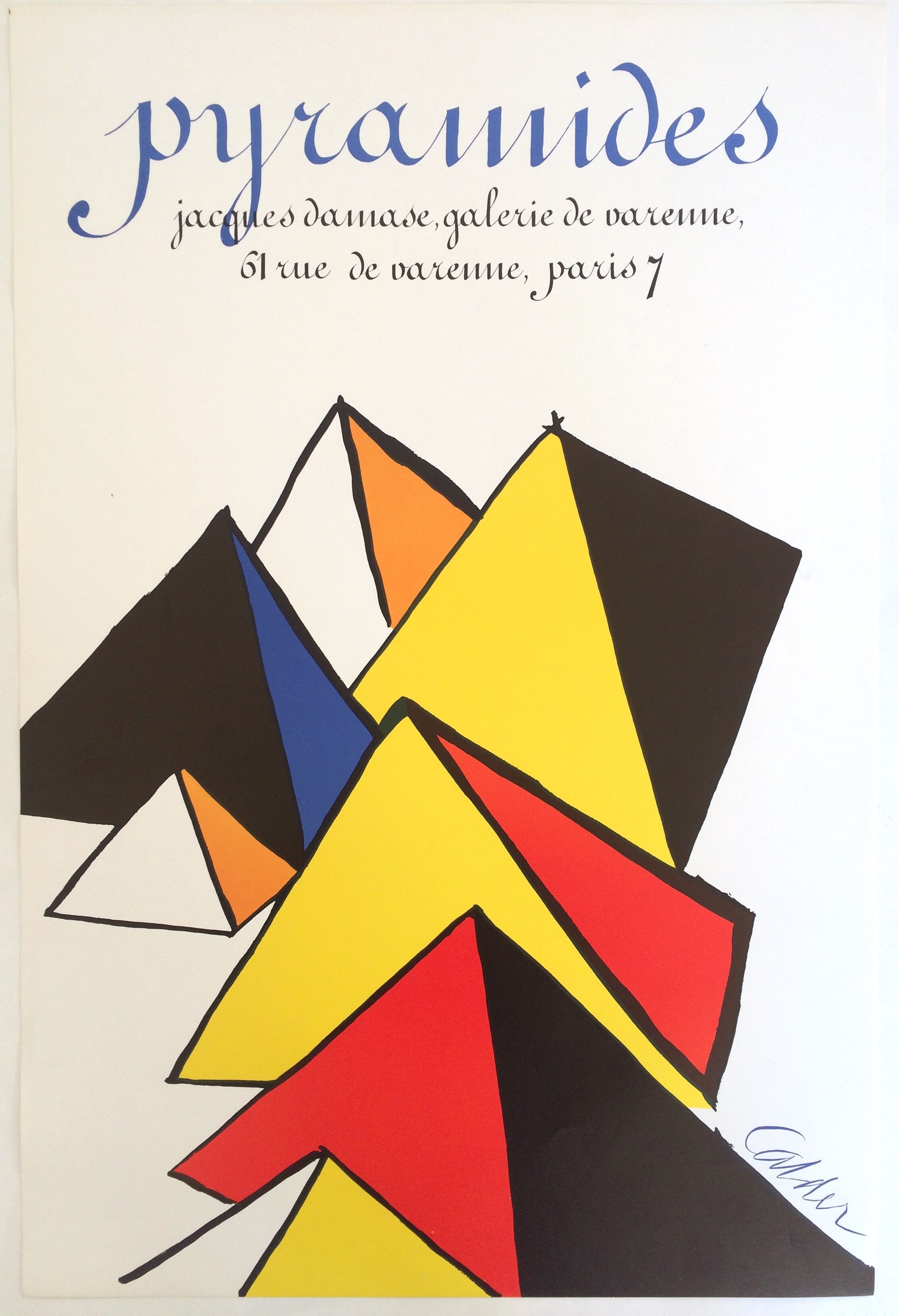 Alexander CALDER, Galerie Jacques Damas, Pyramides, 1980. Original exhibition poster