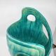 Vase Accolay signé J C en céramique Marron, Bleu France Vintage Design 1960