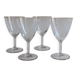 Lot de 4 verres ciselés
