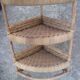 Corner Wicker rattan 60 - 70s shelf