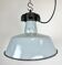 Industrial Grey Enamel Factory Lamp with Cast Iron Top, 1960s