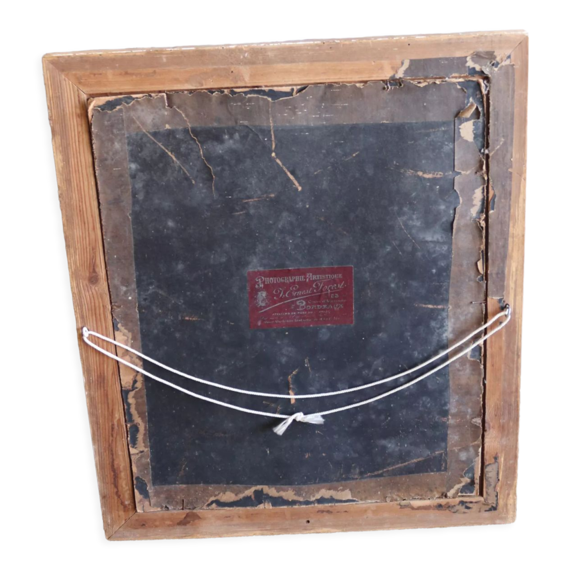 Antique mirror in wood and stucco