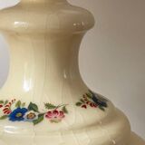 Vintage Ceramic Lamp with Wooden Base