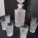 Vintage glass diamond-shaped serving set