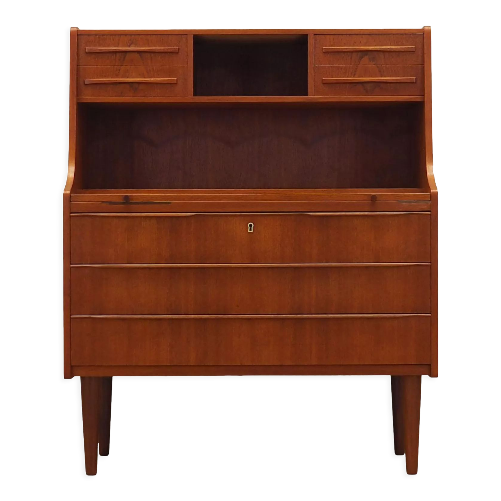 Secrétaire en teck, design danois, années 1970, production: Danemark