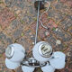 Suspension chrome, 8 spots "eye balls", space age, white