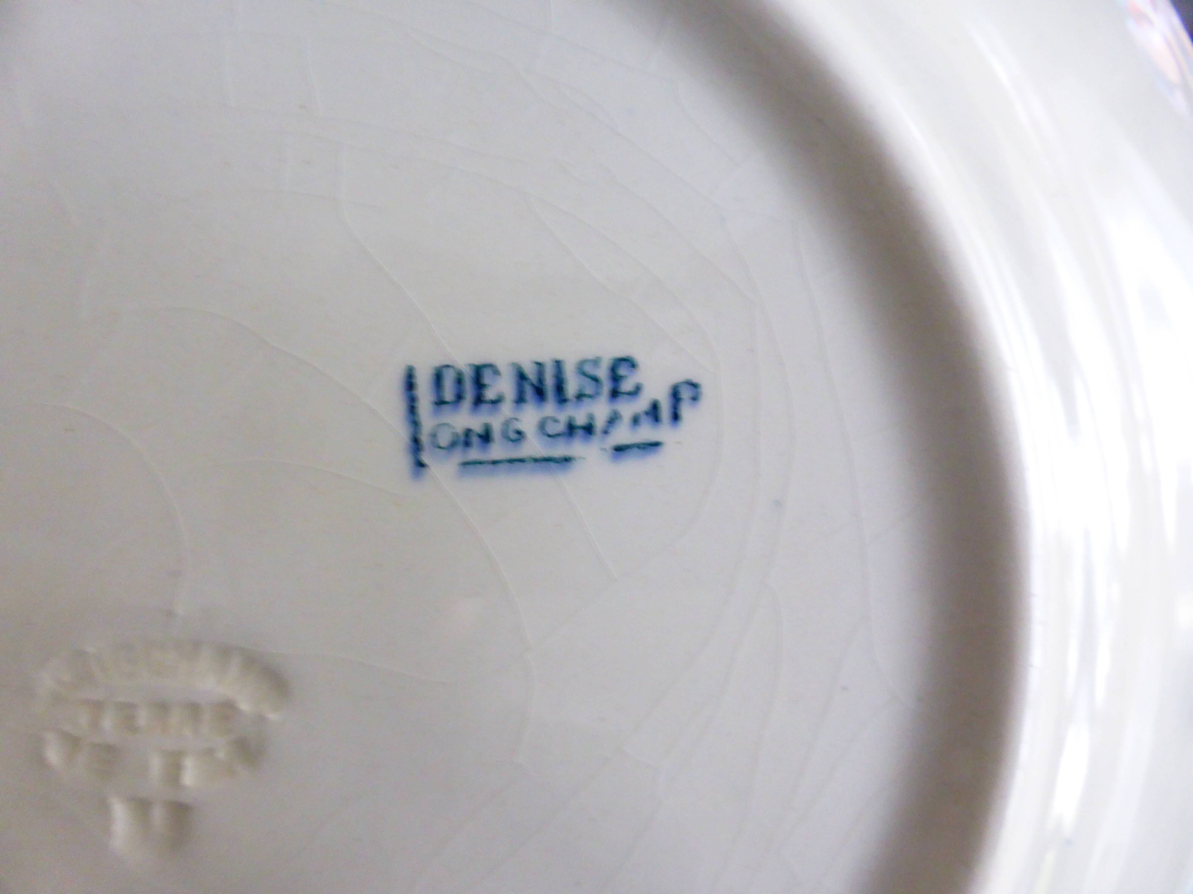 Assiette plate, Longchamp en terre de fer, modèle Denise 221253