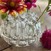XXL antique glass flower vase