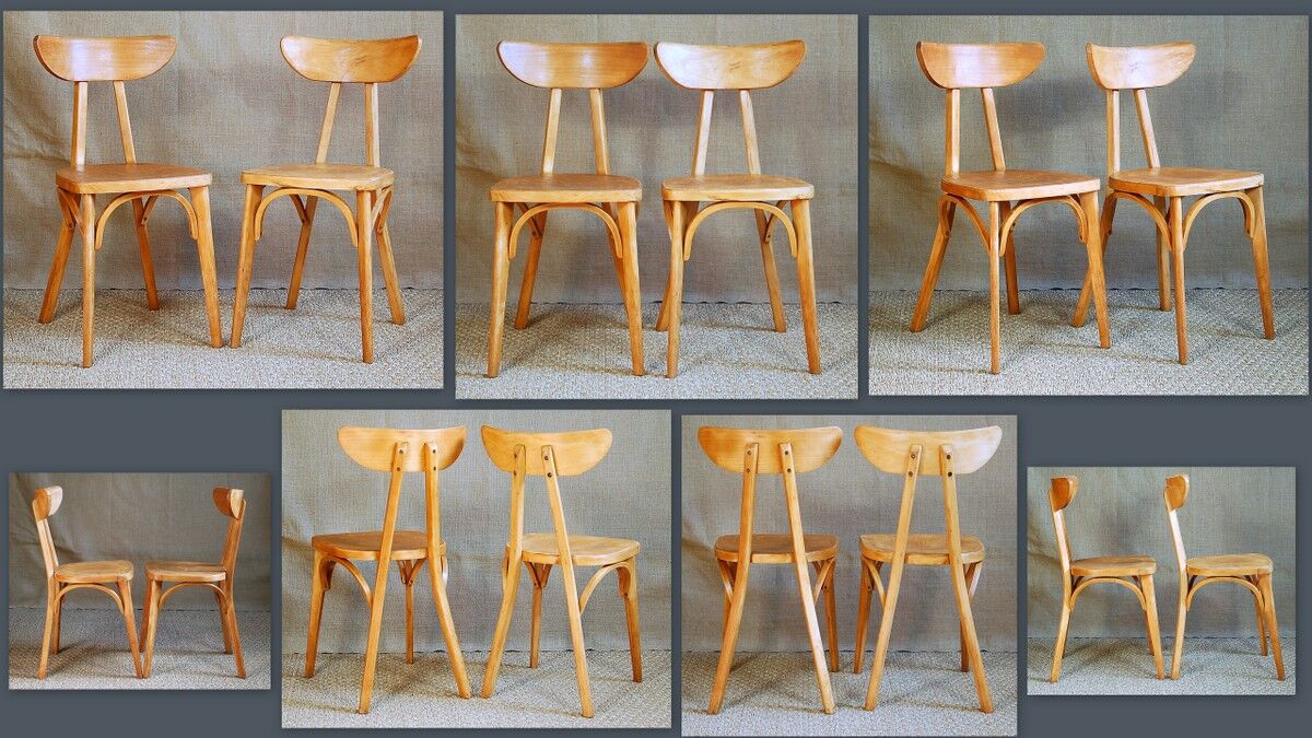 Pair of Luterma chairs model "banana" 50s