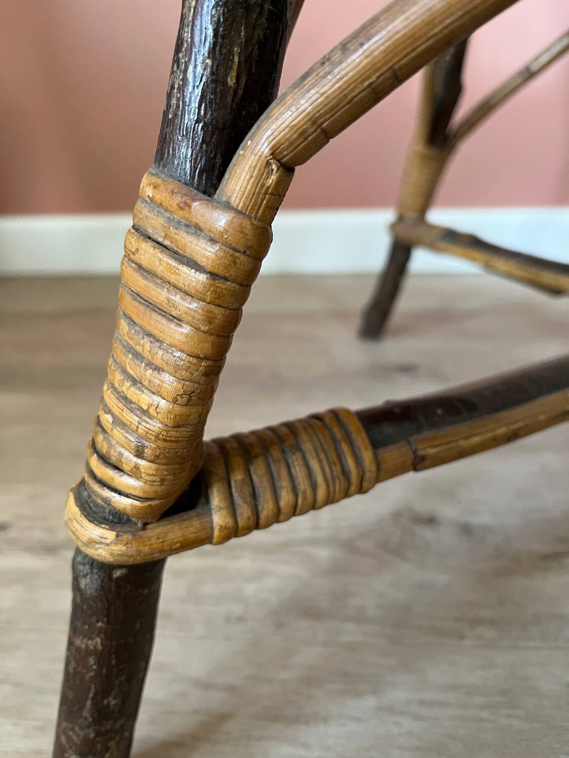 Vintage rattan armchair