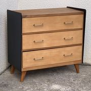 1960 compass foot chest of drawers