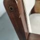 4 wooden and fabric chairs
