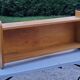 Double wall shelf in solid blond oak from the 1950s