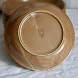 11 assiettes en grès moucheté brenne grès de france