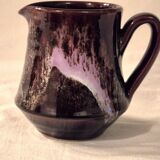 Vallauris milk jug, glazed ceramic, brown old rose A152-2