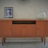 Scandinavian design sideboard in teak and teak veneer