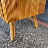 Rattan chest of drawers from the 50s