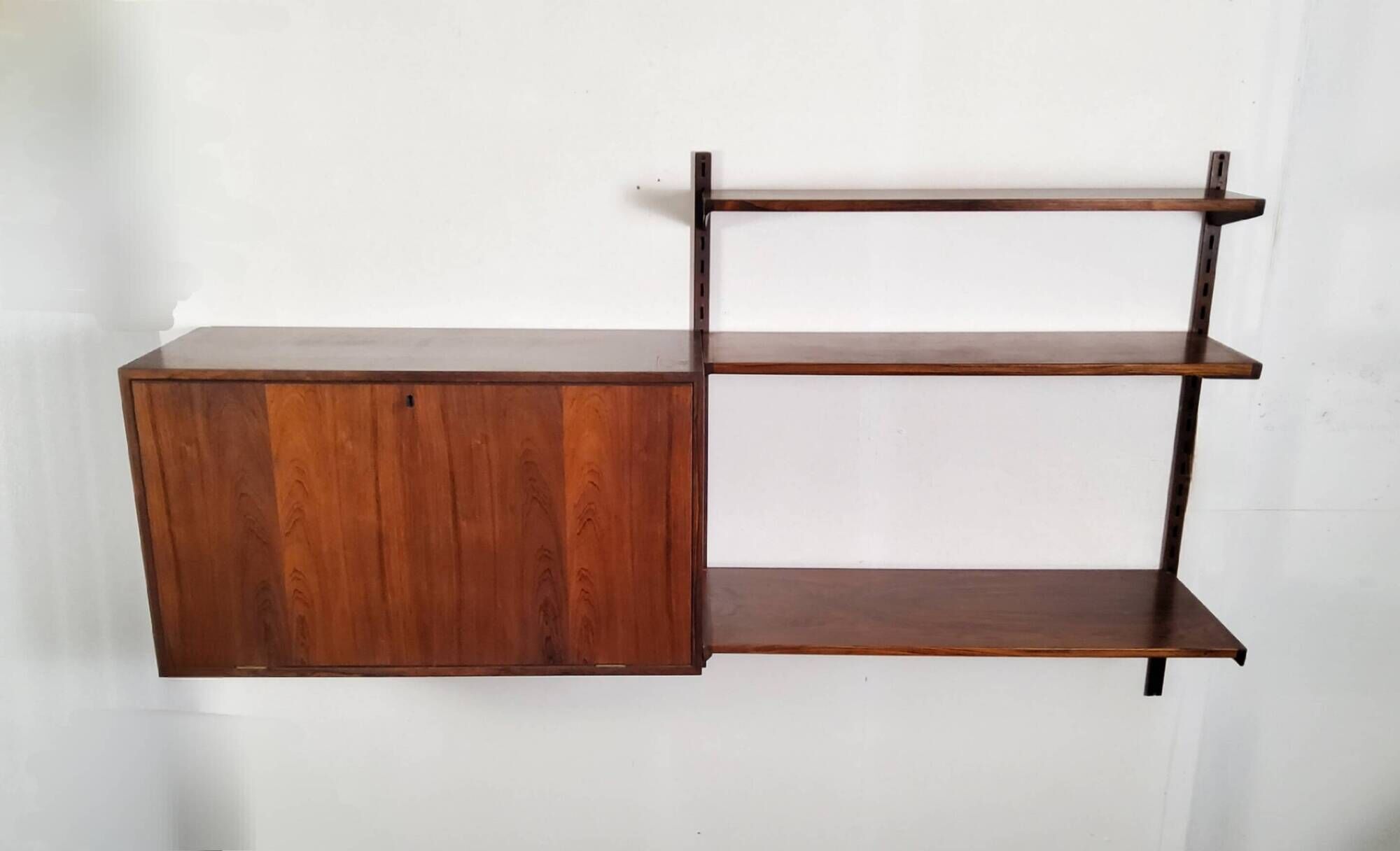 Etagere secrétaire mural scandinave en bois Design Kai Kristiansen