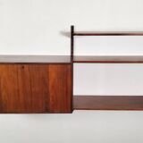 Scandinavian wooden wall-mounted secretary shelf Design Kai Kristiansen