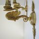 Pair of appliques swans gilded bronze patinated empire style