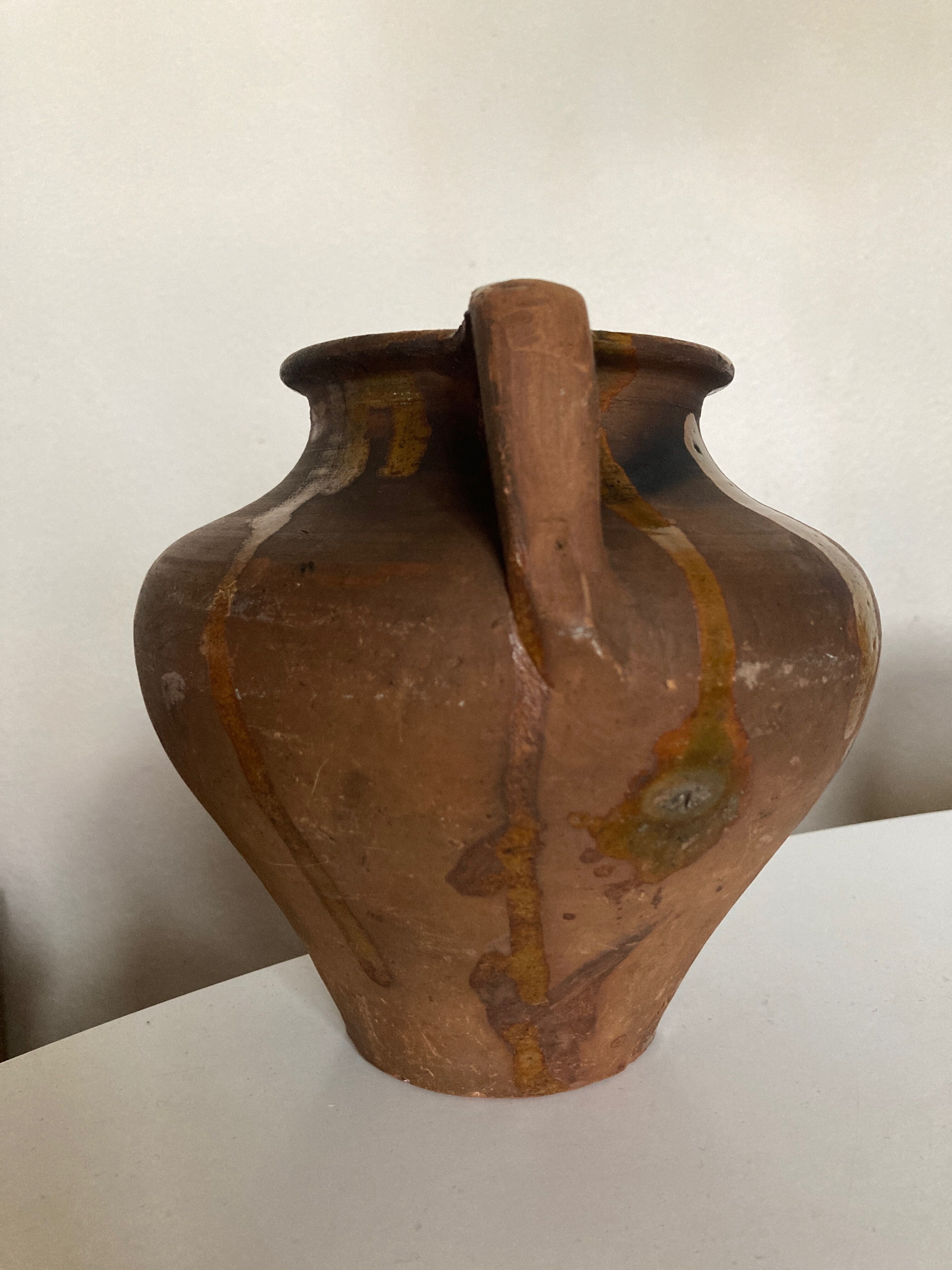 Jar pot graissier 19e XS in glazed earth