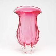 Mid-century modern vase, glass, designed by J. Hospodka, Czechoslovakia, 1960s