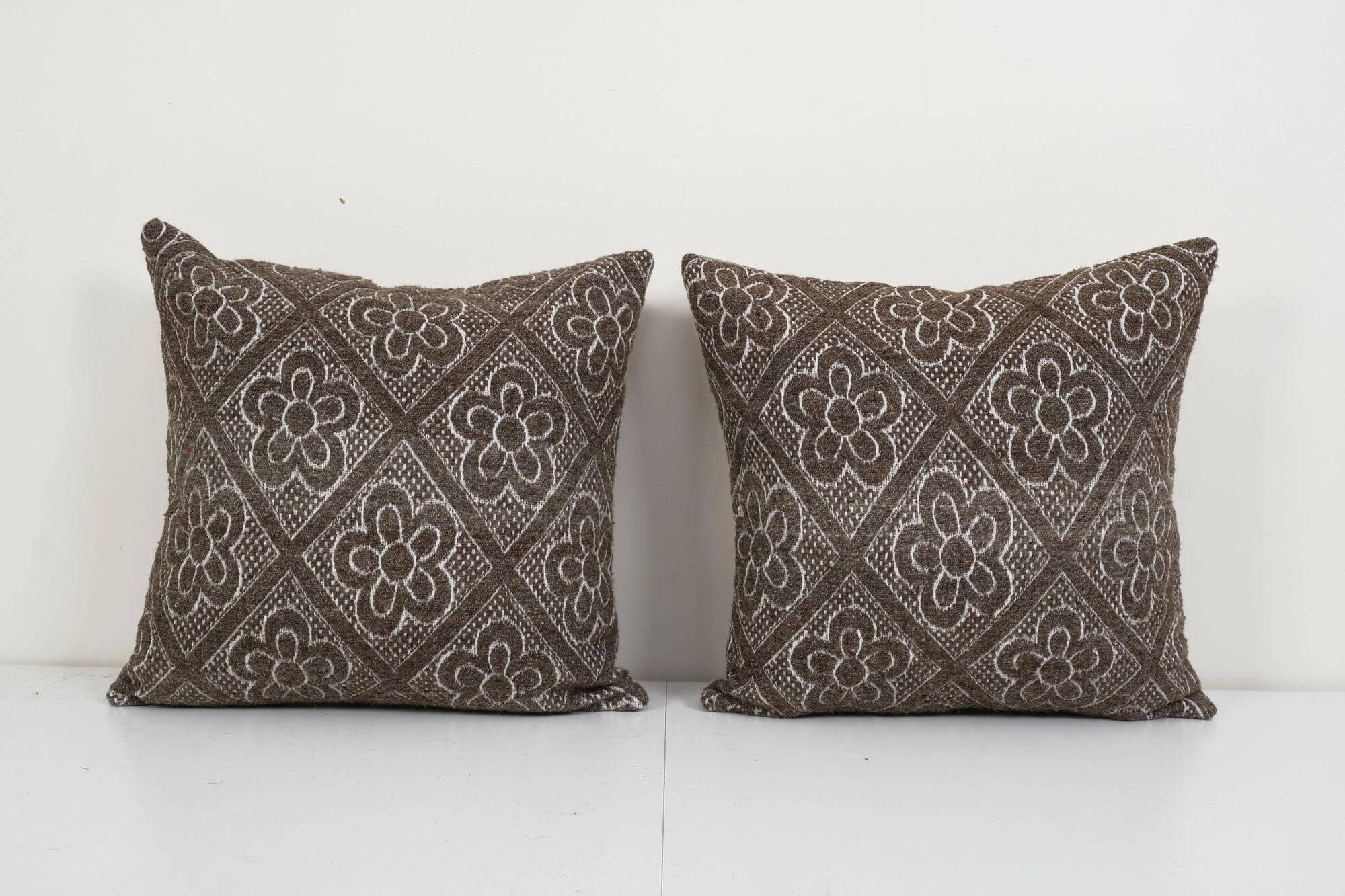 Set of 2 vintage Turkish cushion covers 51x51 cm
