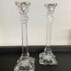 Pair of vintage crystal torch candlesticks from the 70s