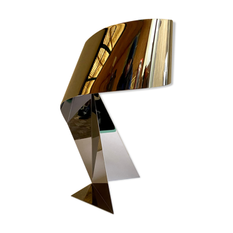 Ribbon Design Claire Norcross limited edition chrome brown table lamp