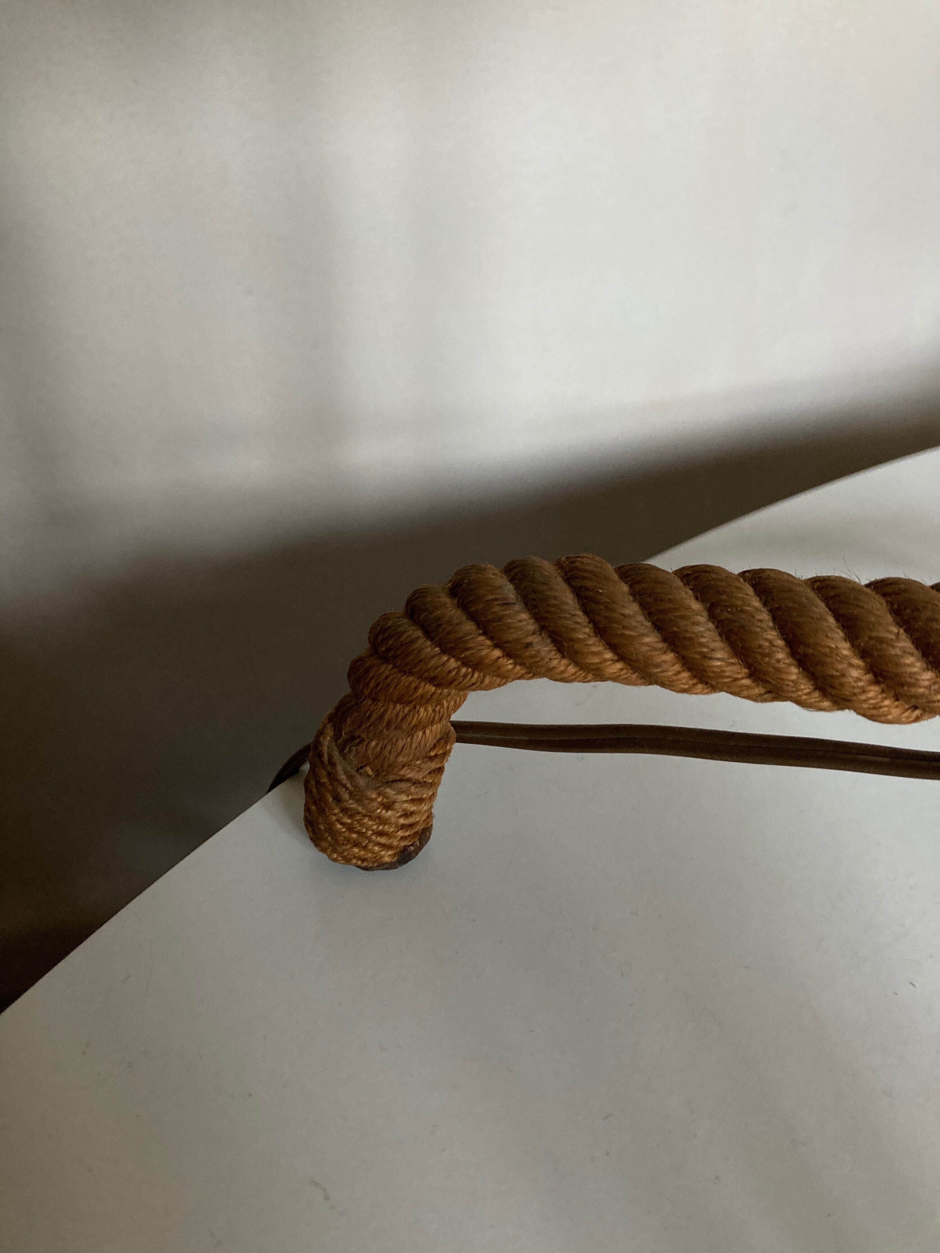 Living room lamp in braided rope 1950 Riviera