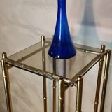 Cobalt blue glass carafe