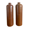 Duo de bouteilles en grès ancienne