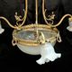 Gilt bronze and frosted glass chandelier – Louis XVI style