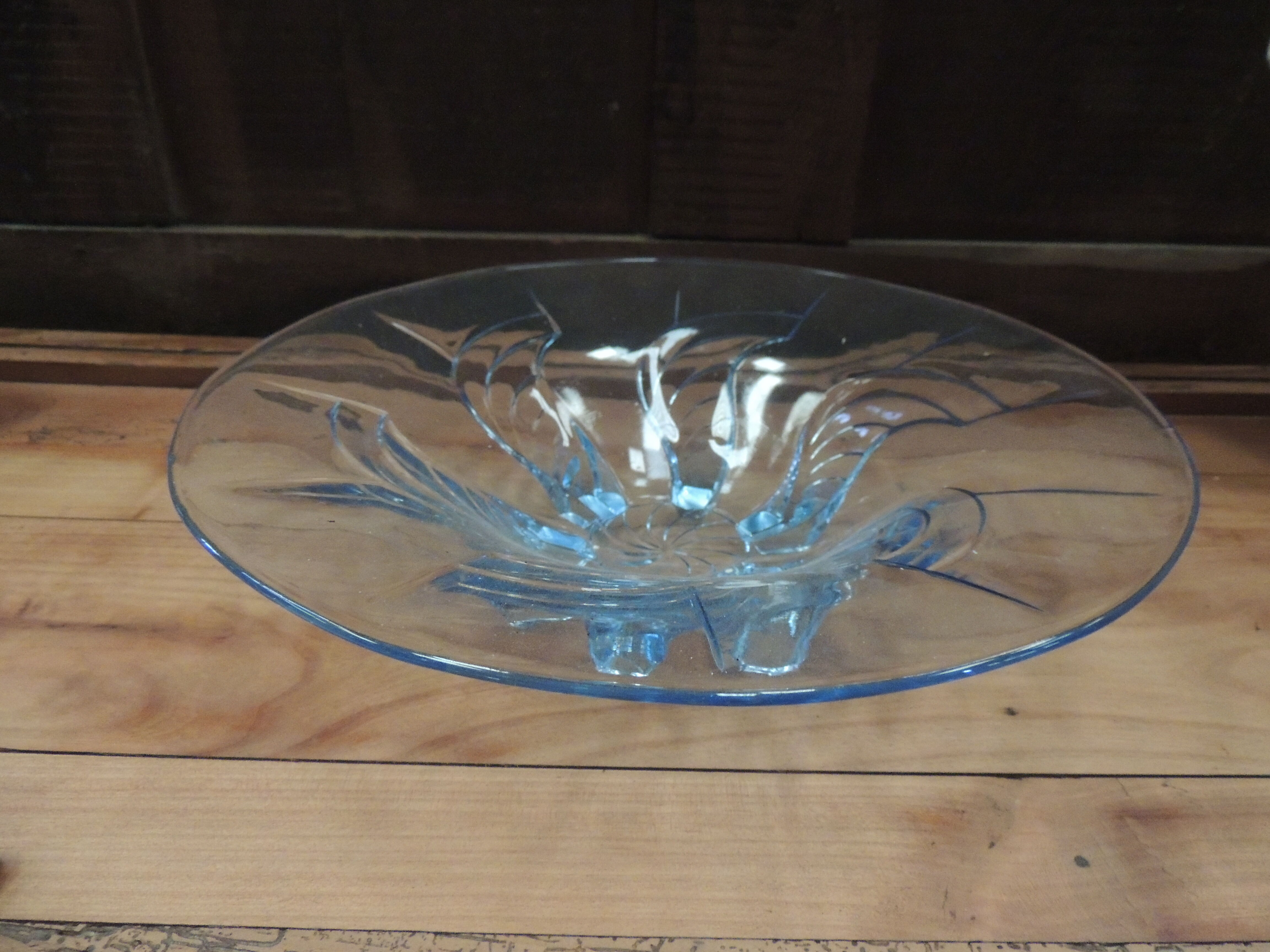 Fruit cup Blue glass centerpiece