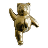 Towel rack - metal bear coat rack.