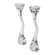 Sculptural glass candle holders