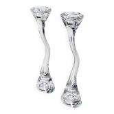 Sculptural glass candle holders