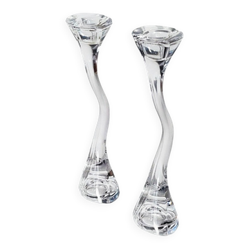 Sculptural glass candle holders