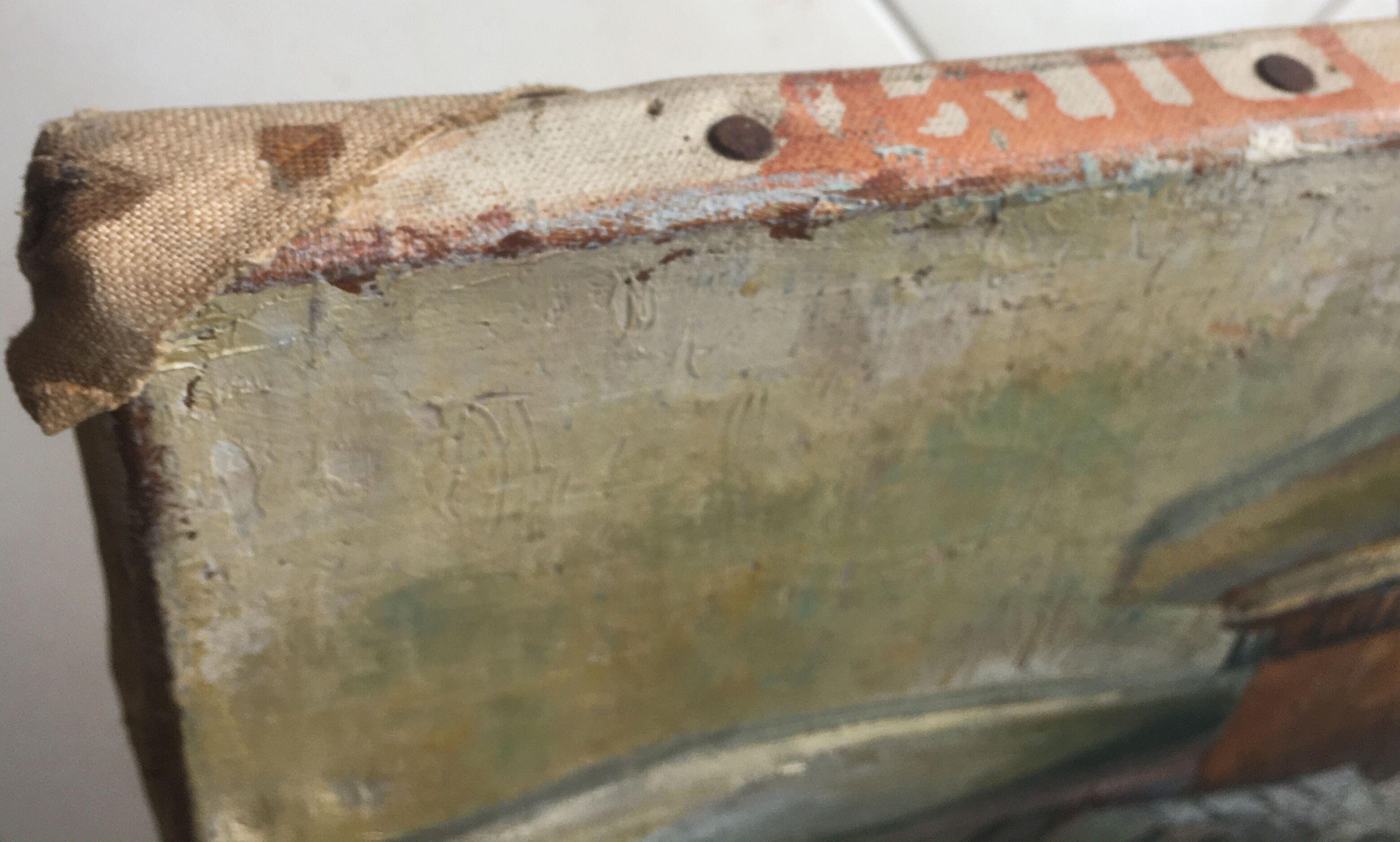 HST painting "Lock of the Canal St Martin" Paris around 1950 - Ecole de Paris